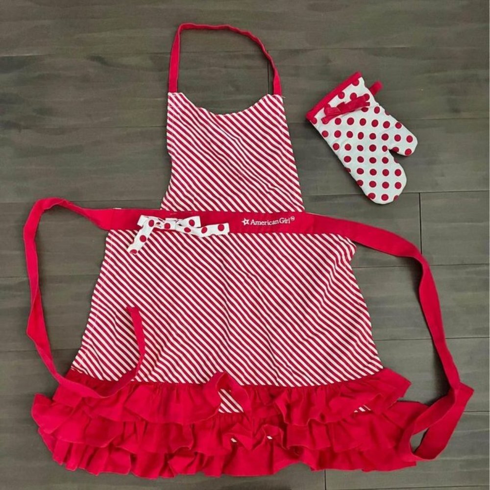 American Girl Williams Sonoma Apron for Girls -  Apron, Mitt & card game